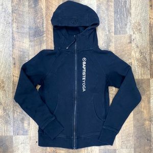 WOMENS Lululemon yoga scuba black hoodie size 6!